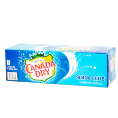 Club soda cannettes bleues