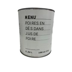 Poires en dés sirop léger - MENU - @FLB solutions alimentaires