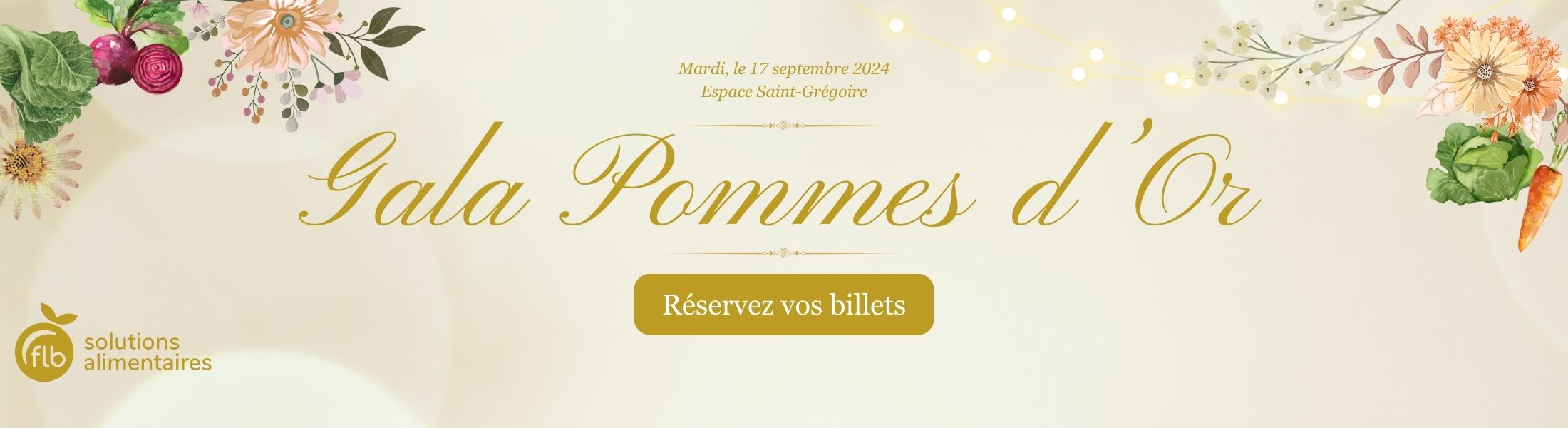 Inscription Gala Pommes d'Or 2024